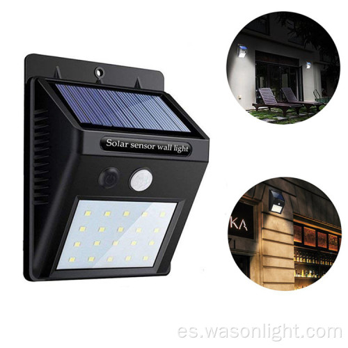 Precio competitivo de marca Garantía de 2 años Sensor de movimiento de jardín al por mayor Luz de pared LED IP65 luces solar al aire libre más brillantes